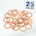 thumbnail image 3 of Uxcell M12x18x1mm Flat Washers, 25PCS Copper Automotive Drain Plug Gaskets, Purple, 3 of 7
