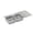 1 Faucet Hole, variant on Elkay Lustertone Stainless Steel 48" x 22" x 7-5/8", Equal Double Bowl Top Mount Sink with Drainboar