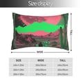thumbnail image 2 of Yiaed Neon Desert Moon Print Brushed Microfiber Envelope Pillowcases, Standard,Envelope Closure Pillow Cases(No pillow core)-14"x20", 2 of 6