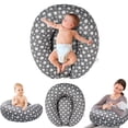 thumbnail image 5 of Chilling Home Almohadas de lactancia de cuerpo completo, almohada para embarazo, maternidad, mujeres embarazadas imprescindibles para dormir con funda extraíble, gris, 5 of 5