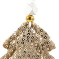thumbnail image 5 of Northlight Sequin Stars and Trees Plush Christmas Ornaments - 4" - Gold - Set of 4, 5 of 6