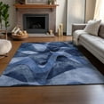 thumbnail image 6 of Addison Rugs Mayfield Washable Contemporary Abstract Navy Rectangle Rug, 9' x 12', 6 of 6