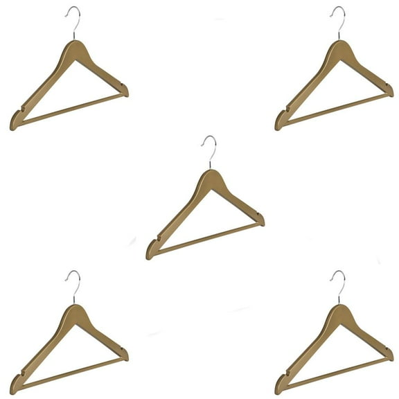 Abs Plastic Clothes/Suit Hangers, Perfect for Dresses, Blouses and Pants, Shirts, Ties, Scarves and Sweaters ,coat Set of 5 - Gold