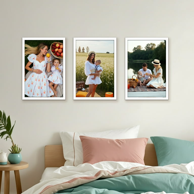 8x12 Picture Frame, White 8 by 12 Photo Frame for Wall Gallery