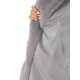 thumbnail image 5 of Abrigo de piel sintética con solapa INSPIRE CHIC para mujer, chaqueta cálida y difusa de invierno con bolsillos, talla XS, gris, 5 of 6