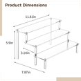 thumbnail image 4 of Estante para componentes de audio con 3 niveles, estante para equipos HiFi de acrílico transparente, soporte para amplificador DAC de escritorio con postes de aluminio, tamaño pequeño para componentes, 4 of 5