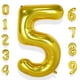 thumbnail image 1 of Globos con números de helio AULE Big Gold 5 40 pulgadas para quinta fiesta, 1 of 7