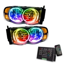 Oracle 02-05 Dodge RAM Halo Headlights-Colorshift -W/2.0 CNTLR
