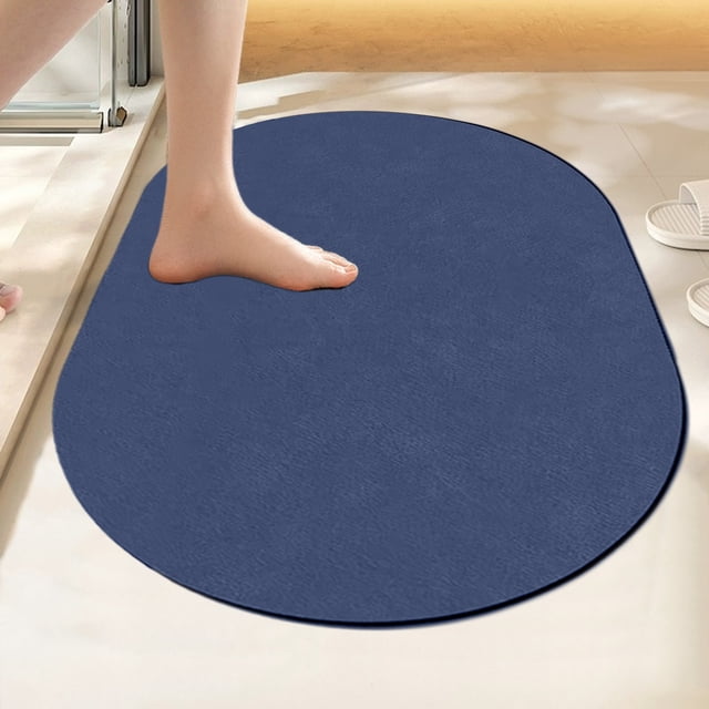 YIMWNYI Diatomite Floor Mat, Absorbent Non Slip Bath Mat, Quick Drying Microfiber Rug for Bathroom, Shower, Kitchen, Indoor Use, Stylish Home Decor