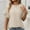 Beige, variant on Womens Tops Casual Summer T Shirts V Neck Short Sleeve Tunic Tops Casual Solid Loose Shirts for Women Plus Size T Shirts