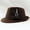 Coffee, variant on Wide Brim Bow Feather Fedora Hat for Women Men,Classic Panama Dress Hat with Removable Jewelry,Casual Sun Hat for Wedding & Party Black One Size