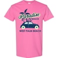 thumbnail image 3 of Inktastic Paradise Beach in West Palm Beach with Palm Trees and Car T-Shirt, 3 of 5