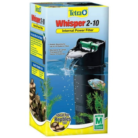 Tetra Whisper 2 -10 Gallon Depth Power Filter for (Best Filter For 125 Gallon Cichlid Tank)