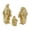 Gold Solid Penguin Animals S/3 10", 5", 11"H, variant on DecMode 5"W, 11"H Porcelain Glam Sculpture, Gold, 3 - Piece