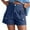 Dark Blue, variant on Shorts for Women, Women's Stretchy Jean Shorts Mid Waisted Twill Shorts Stretch Junior Booty Denim Shorts with Pockets Club Night