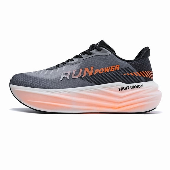 Men's Breathable Mesh Running Shoes, Lightweight Lace-Up Athletic Sneakers with Ultra-Soft Thick Sole, Shock Absorbing Footwear for Gym, Marathon, and Outdoor Activities