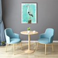 thumbnail image 3 of Heron Wall Art Great Birds Standing on Rock Canvas Painting Teal Background Canvas Pictures Animals Portrait Artwork Wall Decor for Bedroom Bathroom Porch Den Home Office ons 12" x 16", 3 of 6