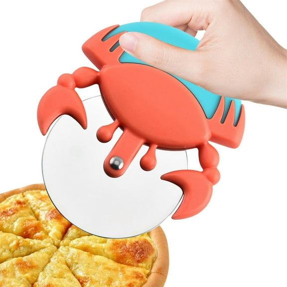Cute Pizza Slicer Funny Pizza Cutter Wheel Cartoon Crab Pie Slicer Large Non Slip Rustproof Pasta And Pizza Tools For Pizzas Cakes Pancakes Bread