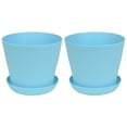 thumbnail image 2 of Kripyery 2Pcs Flower Pot with Saucer Large Mouth PP Drainage Holes Plant Container for Balcony, 2 of 8