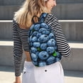 thumbnail image 5 of Yiaed Fresh Blueberries Print Laptop Backpack Travel Canvas Backpack Vintage Aesthetic Backpack for School Knapsack Plain Backpack Backpack for School-Medium, 5 of 5