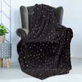 thumbnail image 4 of Stars Soft Flannel Fleece Blanket, Colorful Hearts and Stars Pattern with Obscure Spots and Dots in Purple Tones Print, Cozy Plush for Indoor and Outdoor Use, 50" x 70", Multicolor, by Ambesonne, 4 of 5