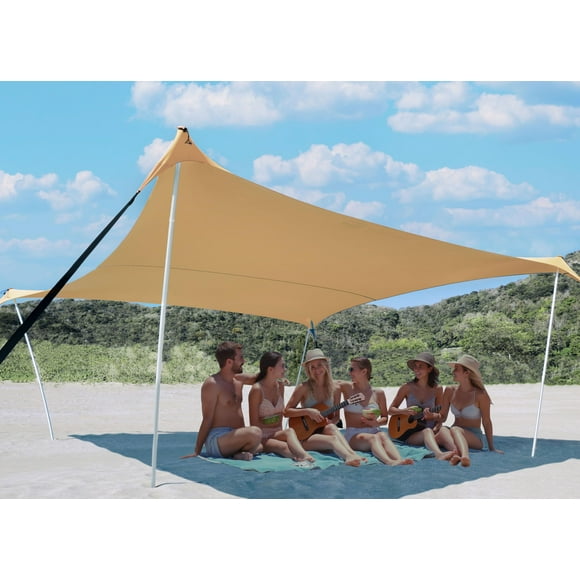 Carpa de playa portátil Shelter Bestset de 3 x 3 m UPF50+ a prueba de viento