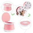 thumbnail image 3 of Inodoro plegable para niños Asiento de inodoro plegable portátil para niños y niñas Asiento de entrenamiento para ir al baño plegable para niños pequeños, 3 of 4