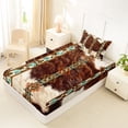 thumbnail image 4 of Erosebridal Adult Aztec Abstract Twin Sheet Sets, Brown Cow Print Bedding, 3-Piece, 4 of 5
