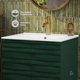 thumbnail image 3 of Cascade 24" Freestanding Bathroom Vanity in Green Oak with Sink Top, 3 of 12
