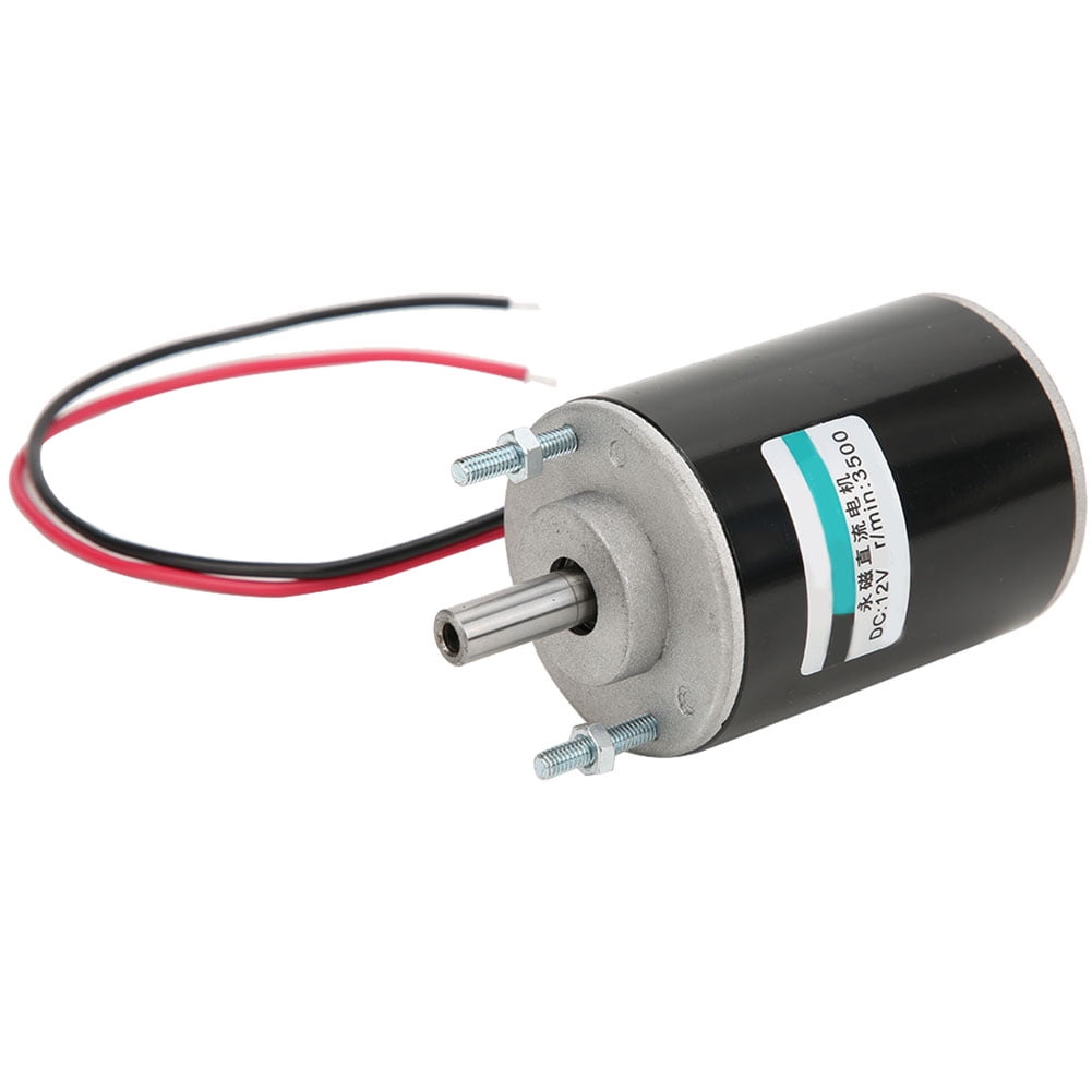 Suodoka 30W Hollow Shaft Permanent Magnet Brush DC Motor High Speed 3500RPM/6000RPM Reversible Electric Motor for Lawnmower and Polishing Machine Reversible CW/CCW Control (12V 3500rpm / 12 Volt)