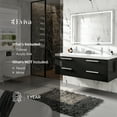 thumbnail image 5 of Eviva Surf 57" Black-Wood Modern Bathroom Vanity Set with Integrated White Acrylic Double Sink, 5 of 7