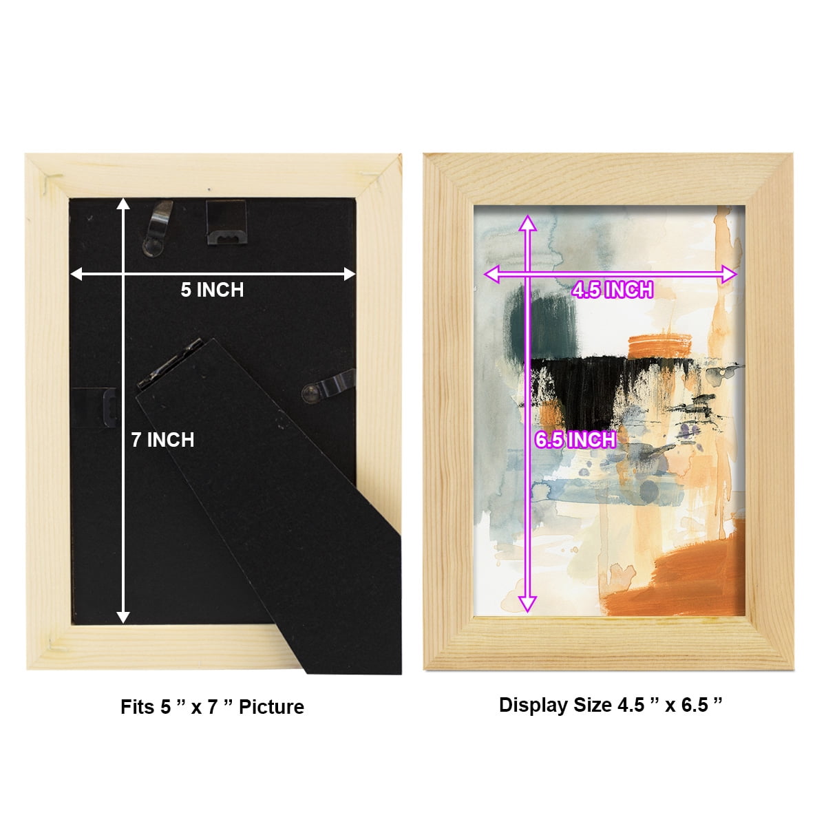 Seria IV - Framed Print w/glass - Natural Wood