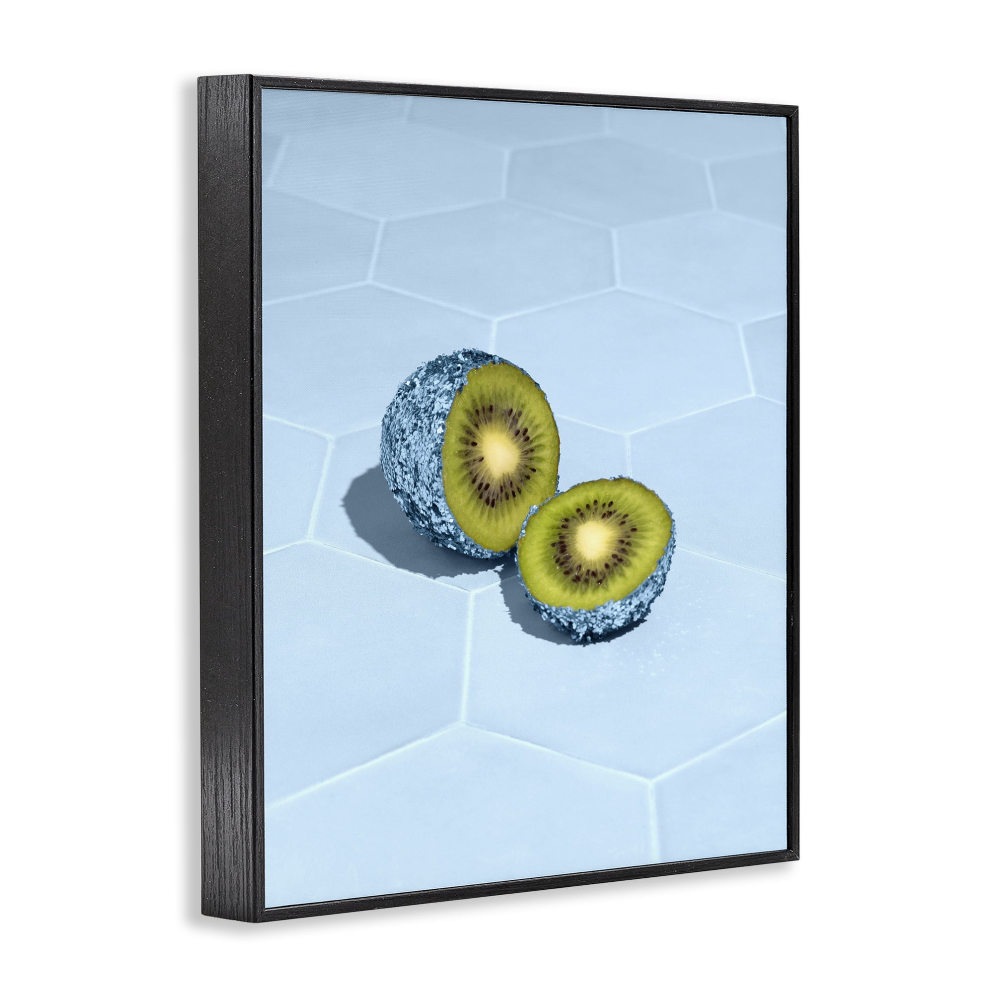Stupell Industries Blue Glimmer Kiwi Black Framed Giclee Art, design by LISH Creative