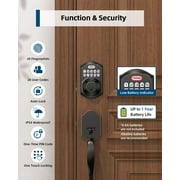 TEEHO Fingerprint Keyless Entry Keypad Smart Electronic Deadbolt Door Lock with 2 Handles Set 5.09 Pounds - Oil Rubbed Bronze