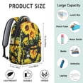 thumbnail image 6 of "Sunflower & Wildflower Backpack - Water-Resistant School Backpack for Women, College Backpack with Spacious Pockets, Floral Print Laptop Backpack for Work", 6 of 6