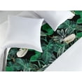 thumbnail image 2 of Jungle Scene Bed Runner, Tropical Aloha Leaves Greenery with Floral Boho Dreamy Exotic Print, Decorative Accent Bedding Scarf for Hotels Homes & Guest Rooms, King, Fern Green Jade Green, by Ambesonne, 2 of 3