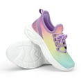 thumbnail image 5 of Kushyshoo Girls Lightweight Sneakers Kids Breathable Lace-up Athletic Running Shoes Big Kids Walking Shoes Rainbow Purple Size 1, 5 of 7
