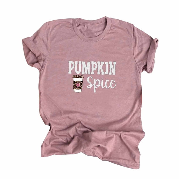 Camiseta de manga corta con estampado de Acción de Gracias informal para mujer Fridja zx2427