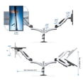 thumbnail image 4 of SHOPPINGALL Dual Monitor Mount-Monitor Stand Dual Gas Spring LCD Monitor Arm Desk Mount Monitor Stand for Two 15"-32" Monitors, B, 4 of 8