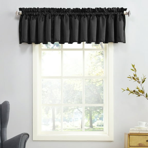 Sun Zero Rod Pocket Room Darkening Valance, 54.0" X 18.0"