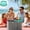 Green, variant on Winter Poetry Upgrade 7 Colors Plastic Beach Bag Insert Tray, Multi-slot Cup Holder Storage Organizer for Outdoor Picnic Camping, 9.76x9.44x1.57in E
