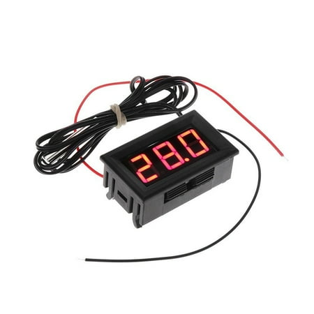 

DC 5 - 12 V - 50 - 110 degree C Digital thermometer Thermometer Refrigerator Temperature detector with probes [Parallel import ] Red