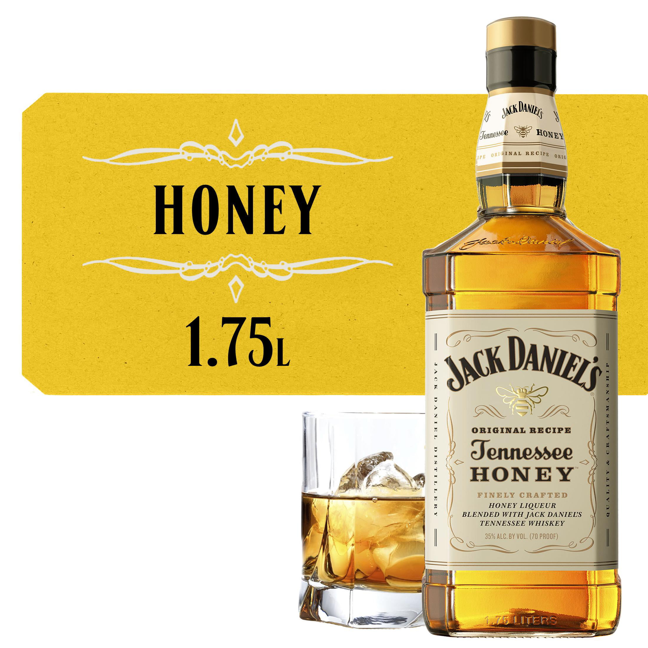 Jack Daniel's Tennessee Honey Whiskey Specialty, 1.75 L Bottle, 70