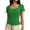 c-13Green2, variant on Women T-Shirts Casual Solid Color U Neck Short Sleeve Slim Fit Stretch Brushed T Shirt Tops Comfort Streetwear