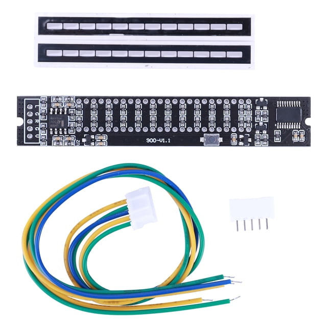 【HW-A86A】placa amplificadora estéreo Medidor VU con indicador música LED dual 12 bits y dos canales (sin soldadura)