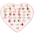 thumbnail image 1 of 36PCS Girls Jewel Ring Set Decorative Adjustable Rings Dress up Ring with Case, 1 of 10