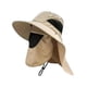 thumbnail image 2 of Sombrero para el sol, ala ancha, ligero, para pesca, jardinería, mochilerismo, playa, verano. Caqui, 2 of 9
