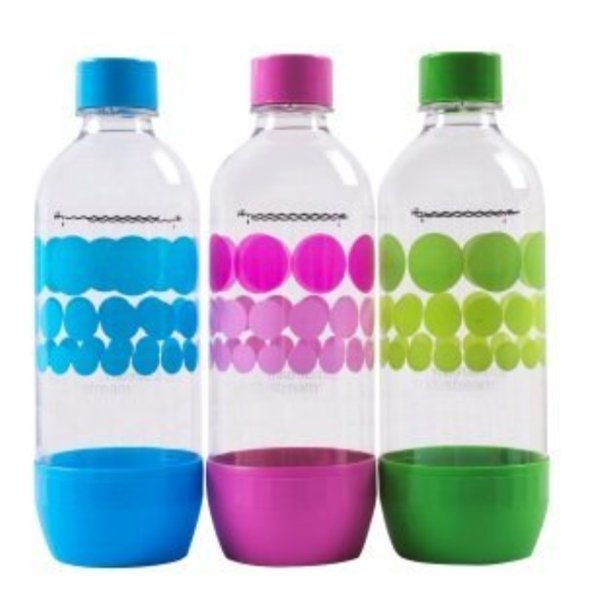 Original Sodastream Carbonating Bottle Three Pack (blue, pink, green) 1
