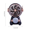 thumbnail image 2 of Mini ventilador portátil con forma de astronauta de dibujos animados, ventilador de escritorio recargable con luz ambiental de planeta, ventilador de bolsillo para viajes al aire libre y Camping, 2 of 9