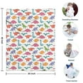 thumbnail image 4 of Colorful Cartoon Dinosaurs Pattern Blanket,Comfortable Soft Lamb Wool Throw Blanket,All Season,Warm Lightweight Blankets for Sofa Bed Couch Living Room Chair,30"x40", 4 of 4